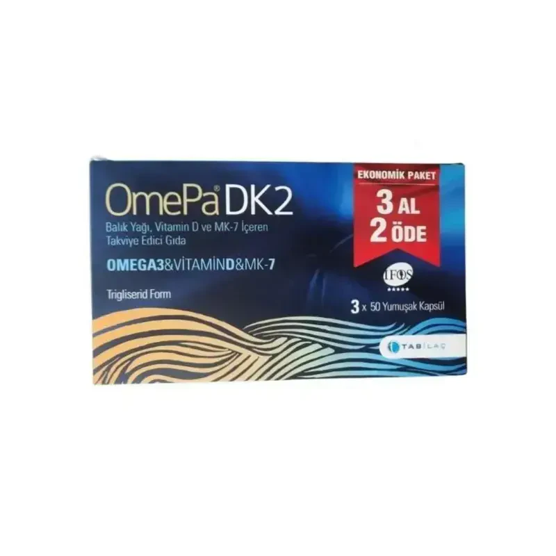 Omepa DK2 Omega 3 Vitamin D Menaq7 50 Yumuşak Kapsül 3 Al 2 Öde -1