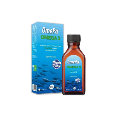 Omepa Omega 3 Doğal Elma Aromalı Şurup 200 ml - 1