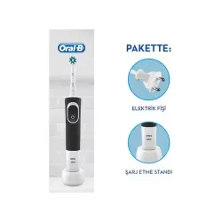 Oral-B D100 Vitality Cross Action Siyah Şarjlı Diş Fırçası - 2