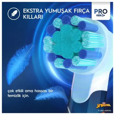 Oral-B D103 Vitality Pro Çocuklar İçin Şarj Edilebilir Diş Fırçası - Spiderman - 5