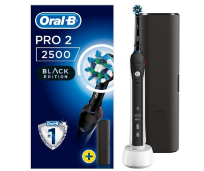 Oral-B Pro 2500 Şarj Edilebilir Diş Fırçası Cross Action Siyah - 1
