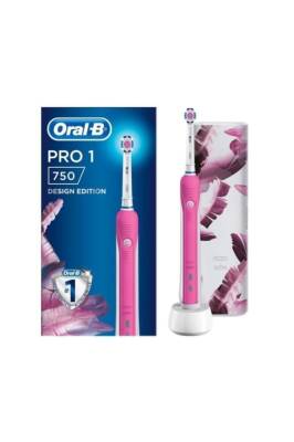 Oral-B Pro 750 Şarj Edilebilir Diş Fırçası Pembe Özel Seri+ Seyahat Kabı Hediye - 1