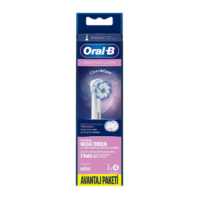 Oral B Sensitive Clean Şarjlı Diş Fırçası Yedek Başlığı Ultra Thin 4'lü - 1