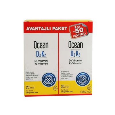 Orzax D3 K2 Takviye Edici Gıda 20 ml Avantajlı Paket - 1