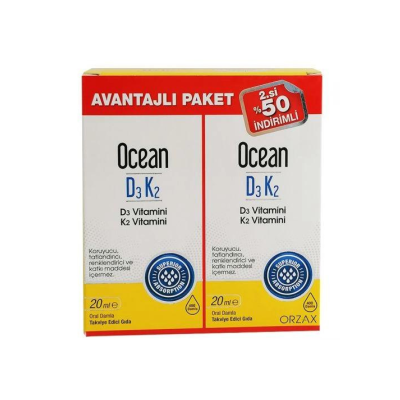 Orzax D3 K2 Takviye Edici Gıda 20 ml Avantajlı Paket - 2