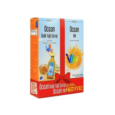 Orzax Ocean Balık Yağı Şurup 150 ml + Ocean VM 150 ml Hediye - 1