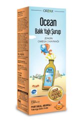 Orzax Ocean Balık Yağı Şurup 150ml Portakal Aromalı - Orzax