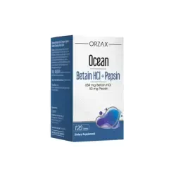 Orzax Ocean Betain HCL + Pepsin 120 Tablet - Orzax