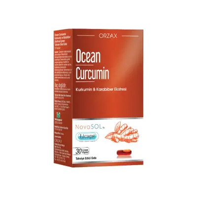 Orzax Ocean Curcumin & Karabiber Ekstresi 30 Kapsül - 1