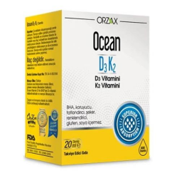 Orzax Ocean D3K2 Vitamin Damla 20 ml - Orzax