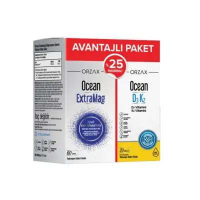 Orzax Ocean Extramag 60 Tablet + Ocean D3K2 20 ml Avantajlı Paket - 1