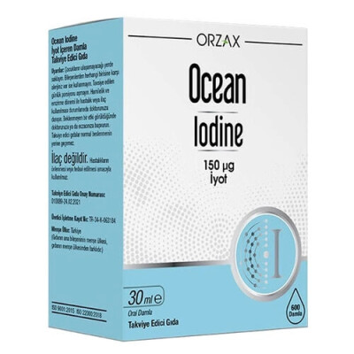 Orzax Ocean Lodine İyot Takviye Edici Gıda 30 ml - Orzax