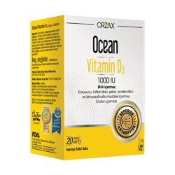 Orzax Ocean Vitamin D3 1000 Sprey 20 ml - Orzax