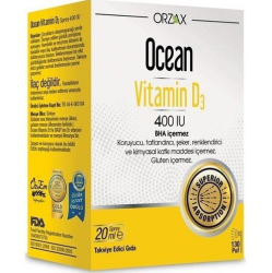 Orzax Ocean Vitamin D3 400 IU Sprey 20 ml - Orzax