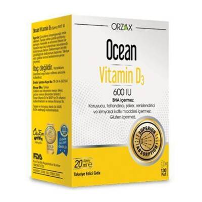 Orzax Ocean Vitamin D3 600 IU 20 ml - 1