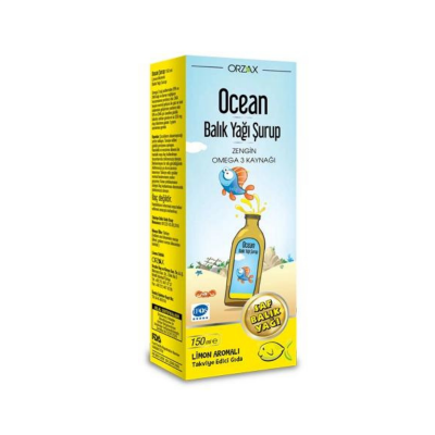 Orzax Omega 3 Limonlu Balık Yağı Şurubu 150 ml - 1