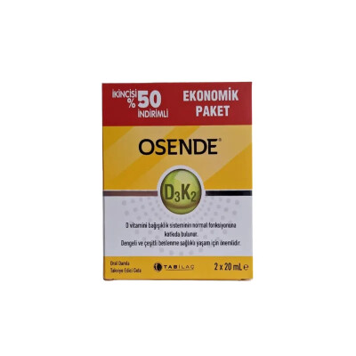 Osende Vitamin D3K2 Damla 20 ml 2'li Ekonomik Paket - 1