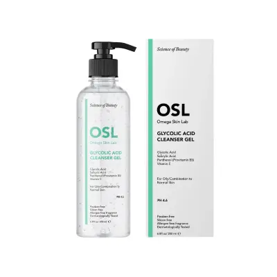 OSL Omega Skin Lab Glycolic Acid Cleanser Gel 200 ml - 5