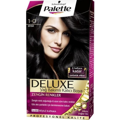Palette Deluxe 1-0 Siyah Saç Boyası - 1