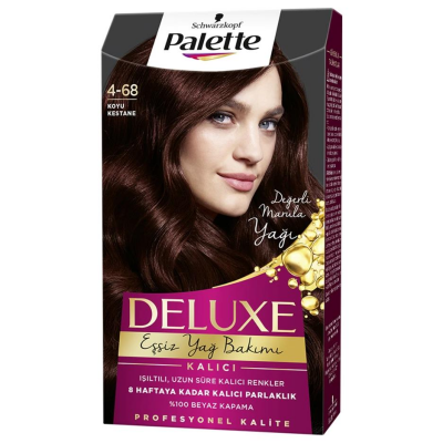 Palette Deluxe 4-68 Koyu Kestane Saç Boyası - 1