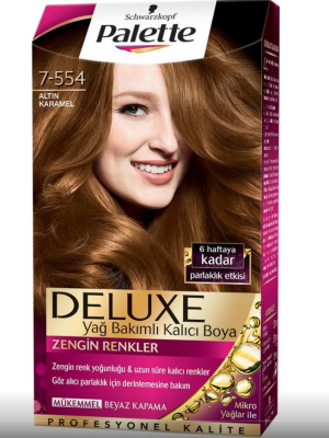 Palette Deluxe 7-554 Altın Karamel Saç Boyası - 1