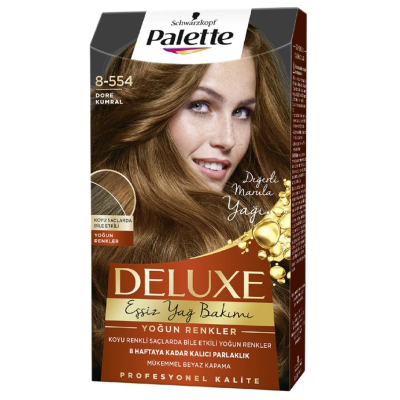 Palette Deluxe 8-554 Dore Kumral Saç Boyası - 1