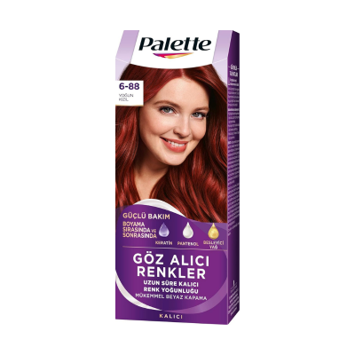 Palette Göz Alıcı Renkler 6-88 Yoğun Kızıl Saç Boyası - 1