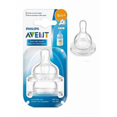 Philips Avent Classic Biberon Emziği 4 Delik 2'li 6 Ay+ - 1