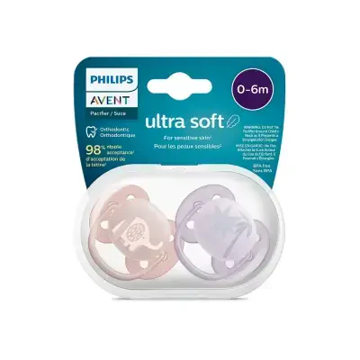 Philips Avent SCF091/09 Ultra Soft Emzik 0-6 Ay 2'li Kız - Philips Avent