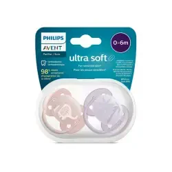 Philips Avent SCF091/09 Ultra Soft Emzik 0-6 Ay 2'li Kız - 1