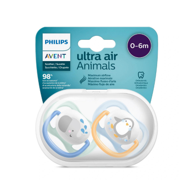 Philips Avent Ultra Air Animals 2li Emzik 0-6 Ay - Erkek - 1