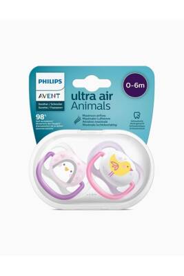 Philips Avent Ultra Air Animals 2li Emzik 0-6 Ay - Kız - 1