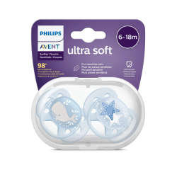 Philips Avent Ultra Soft Emzik 6-18 Ay Erkek - 1