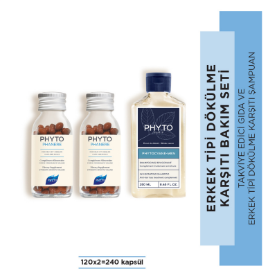 Phyto Duo Phytophanere 240 Caps + Phytocyane Men Shampoo İkili Özel Fiyat - 1