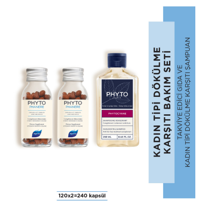 Phyto Duo Phytophanere 240 Caps + Phytocyane Shampoo İkili Özel Fiyat - 1