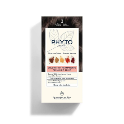 Phyto Phytocolor Bitkisel Saç Boyası - 3 Koyu Kestane - 1