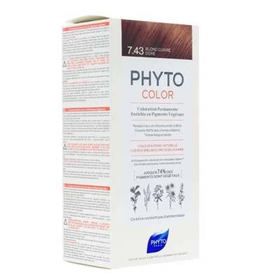 Phyto Phytocolor Bitkisel Saç Boyası 7.43 - Kumral Bakır Dore Yeni Formül - 1