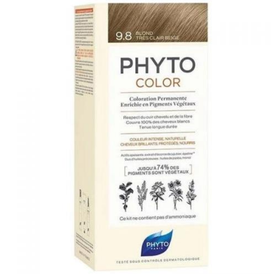Phyto Phytocolor Bitkisel Saç Boyası 9.8 - Açık Sarı Bej Yeni Formül - 1