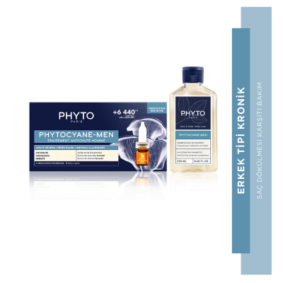 Phyto Phytocyane Men Progressive Hair Loss + Phytoctane Men Shampoo İkili Özel Fiyat - 1