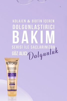 Restorex Collagen & Biotin Dolgunlaştırıcı Saç Bakım Kremi 250 ml - 6