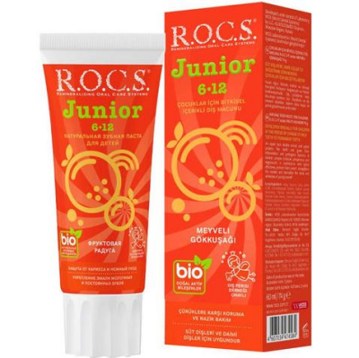 Rocs Junior Diş Macunu 6-12 Yaş Meyveli Gökkuşağı 60 ml - 1