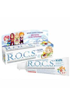 Rocs Kids 3-7 Yaş Meyveli Çocuk Diş Macunu (Meyve külahı) 35 ml - 1