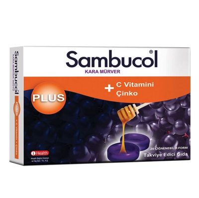 Sambucol Plus Kara Mürver Ekstresi 20 Pastil - 1