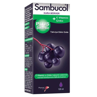 Sambucol Plus Şekersiz Likit Kara Mürver Esktresi 120 ml - 1