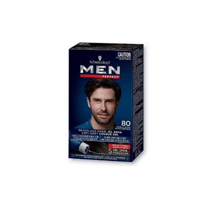 Schwarzkopf Men Perfect Saç Boyası - 80 Kahve Siyah - 1