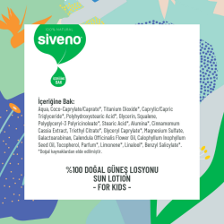 Siveno %100 Doğal Çocuklar Için Güneş Losyonu 100 ml - 6