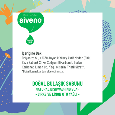 Siveno Doğal Bulaşık Sabunu 500 ml - 8