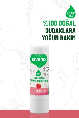 Siveno Doğal Dudak Koruyucu Çilek 6 gr - 7