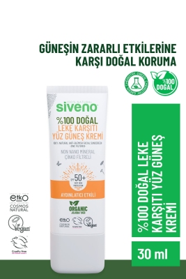 Siveno Doğal Leke Karşıtı Spf50+ Yüz Güneş Kremi 30 ml - 2