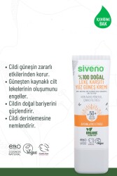 Siveno Doğal Leke Karşıtı Spf50+ Yüz Güneş Kremi 30 ml - 7